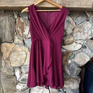 Windsor Faux Wrap Ruched Mini Dress Women’s size Large